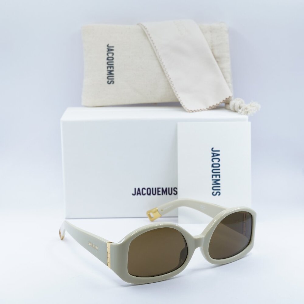 Jacquemus COLAPSO JAC/15 C3 Geometric Sunglasses - Beige/Brown